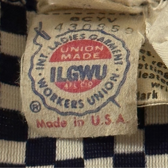 Lorac‎ Original Vintage 1970s 1980s Union Made Blue White Gingham Plaid Necktie - Picture 12 of 16